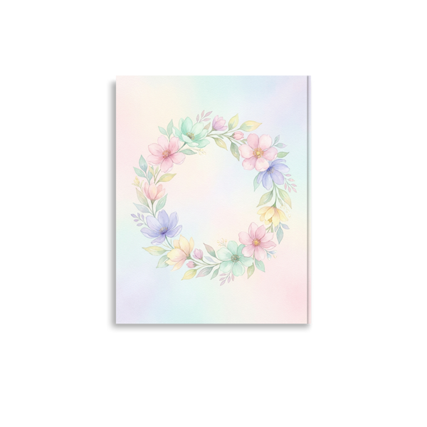 Affiche Florale Personnalisable pour Chambre Bébé en Aquarelle Douce
