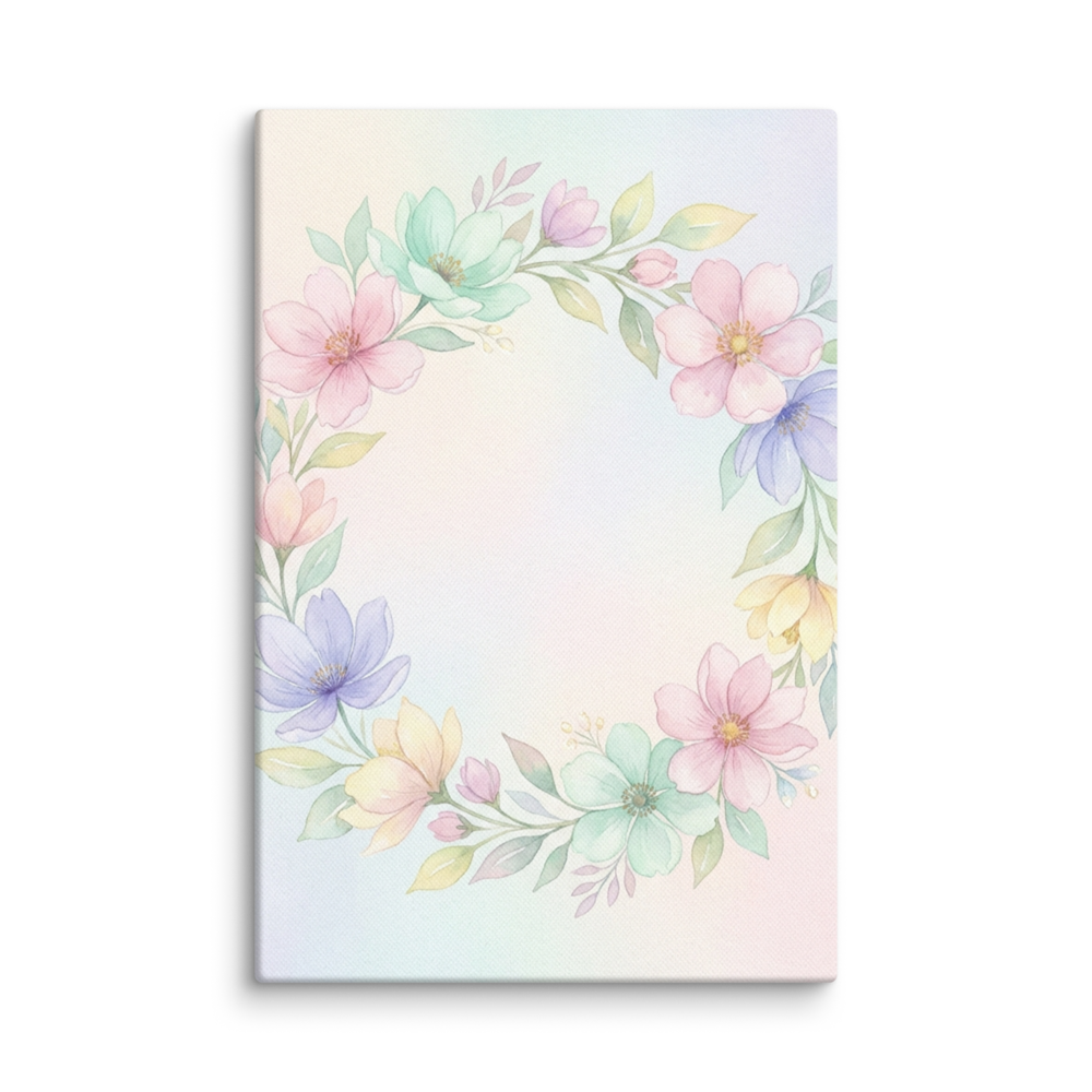 Toile Aquarelle Florale 30×45 cm Douceur Éternelle pour Chambre