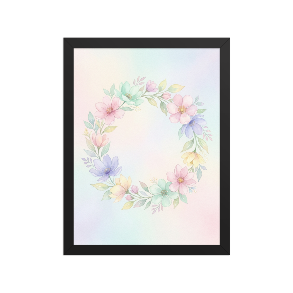 Affiche Encadrée Florale 30×40 cm pour Chambre Bébé Cadeau