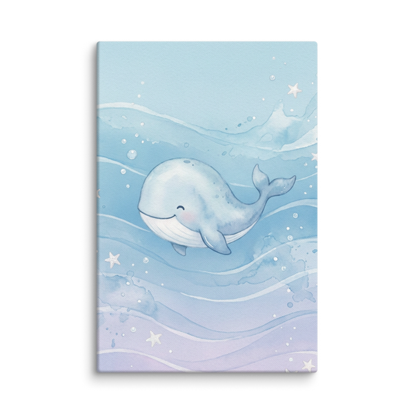 Toile Affiche Baleine Bleue des Songes pour Chambre Bébé
