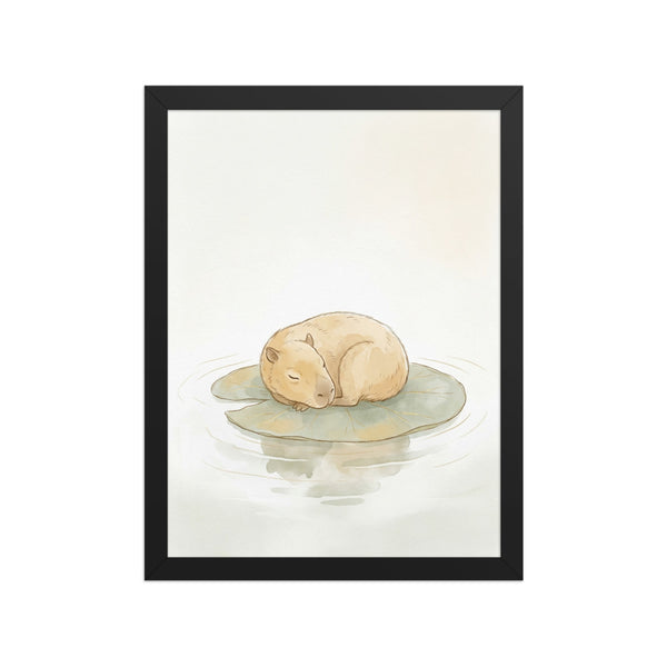 Affiche encadrée chambre bébé style scandinave – Capybara