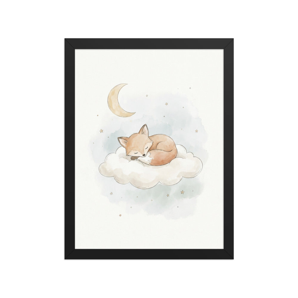 Affiche encadrée chambre bébé renard