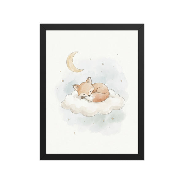 Affiche encadrée chambre bébé renard