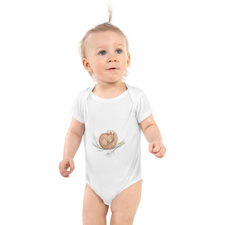 Body bébé illustration scandinave – Écureuil cosy