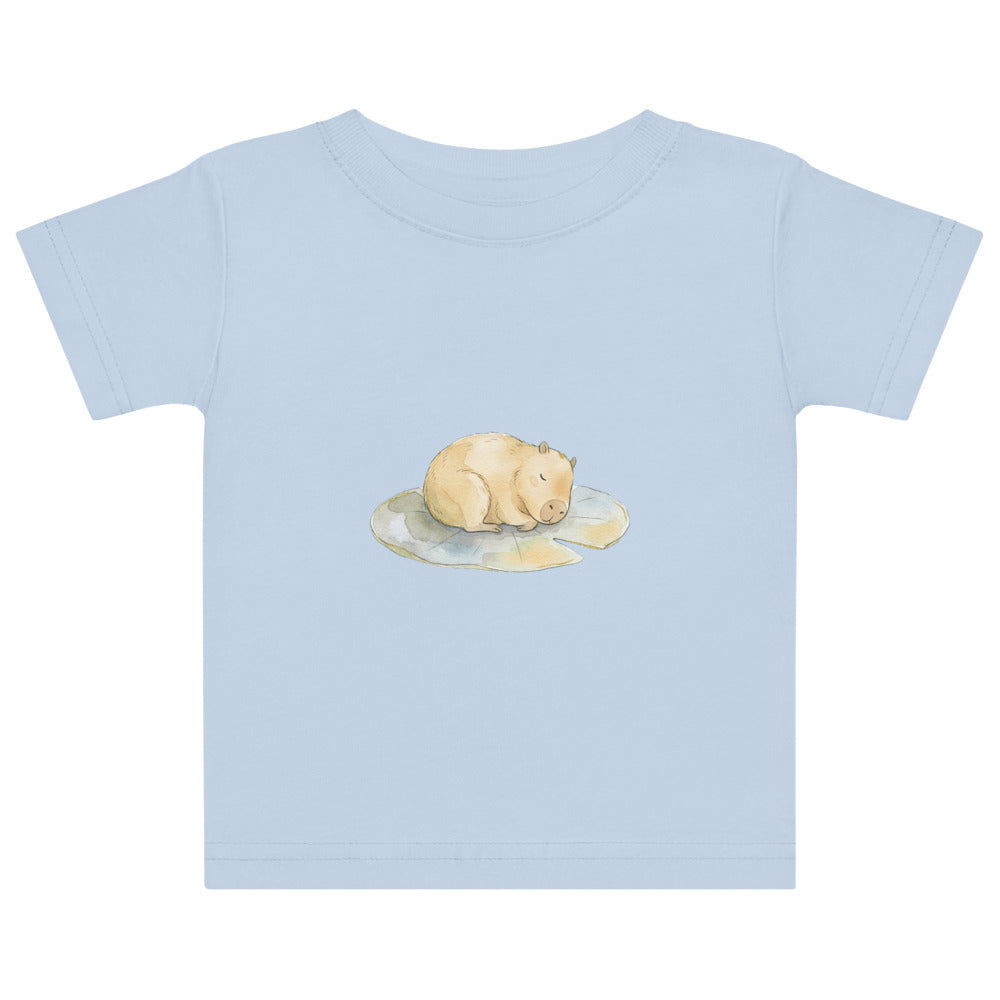 T-shirt bébé illustration scandinave – Capybara endormi