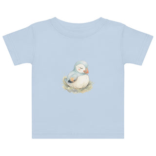 T-shirt bébé macareux – Illustration aquarelle nordique