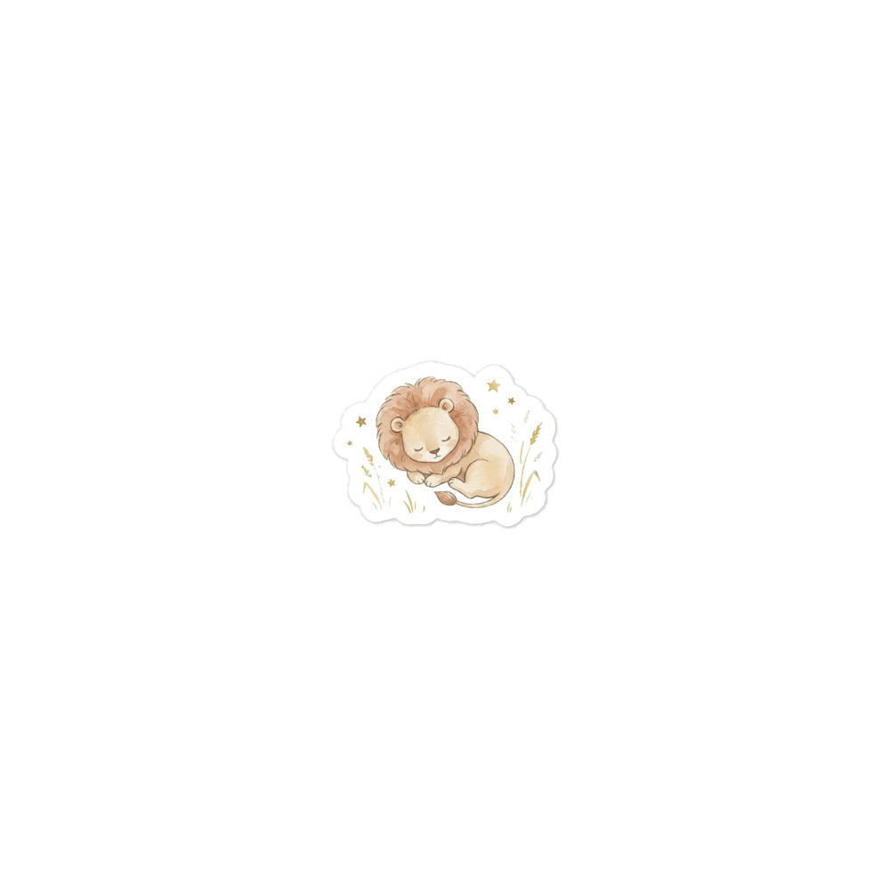 Autocollant Lion Minimaliste Naissance – Sticker Vinyle