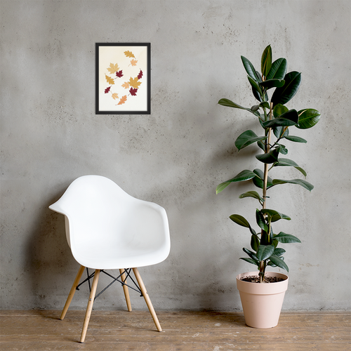 Affiche Encadrée Érable et Chêne – Déco Murale Forêt pour Chambre — en situation