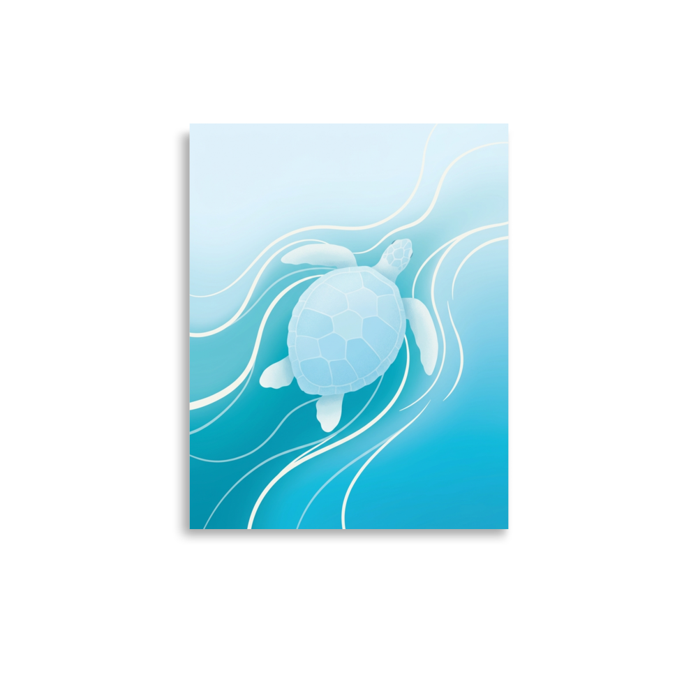 Affiche Tortue Marine Déco Chambre Bébé Personnalisable