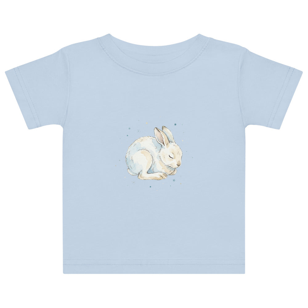T-shirt bébé lapin aquarelle naissance – Douceur scandinave