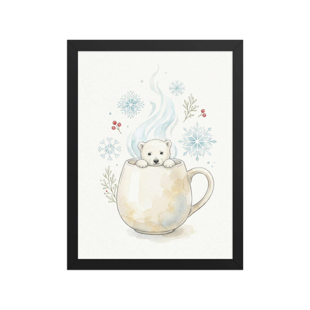 Affiche encadrée chambre bébé style scandinave – Ours