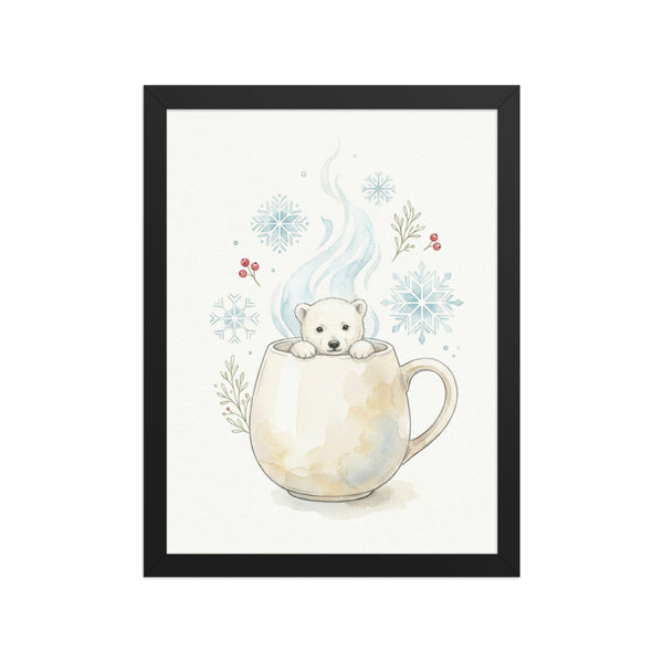 Affiche encadrée chambre bébé style scandinave – Ours