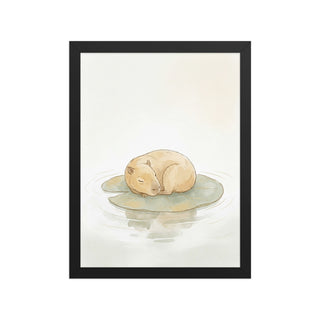 Affiche encadrée chambre bébé style scandinave – Capybara