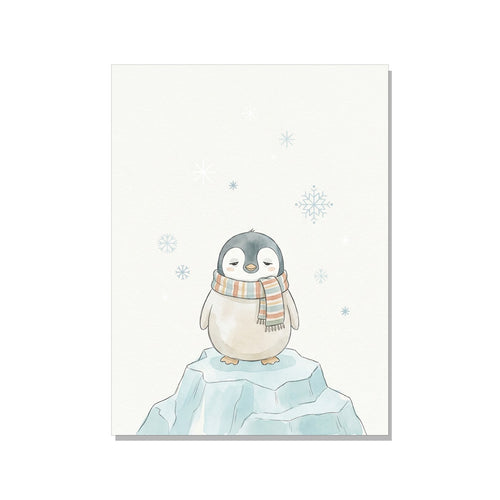 Affiche bébé pingouin chambre enfant – Nordique