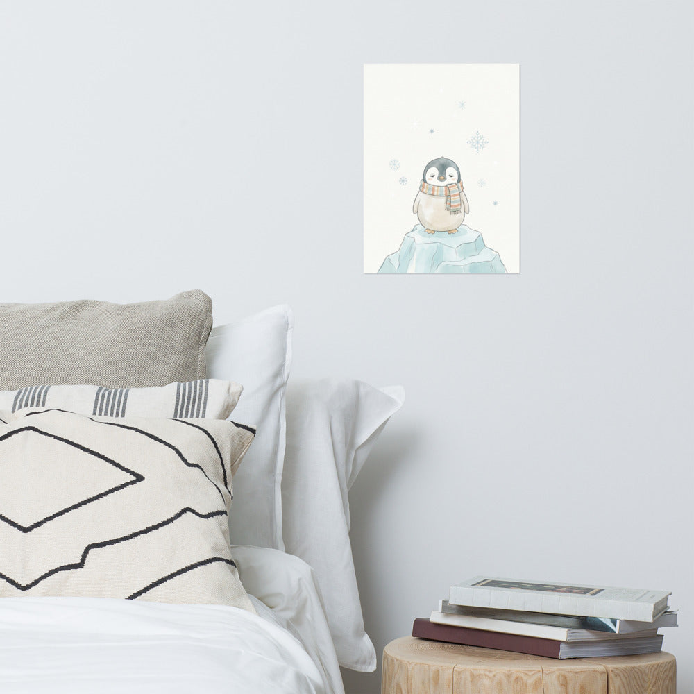 Affiche bébé pingouin chambre enfant – Nordique - vue 2