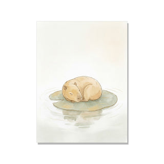 Poster chambre enfant minimaliste nordique – Capybara