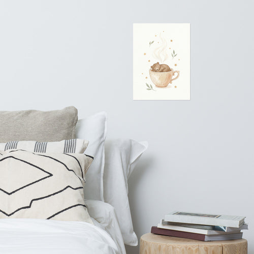 Affiche chambre bébé style scandinave – Ours & Rêves - vue 2
