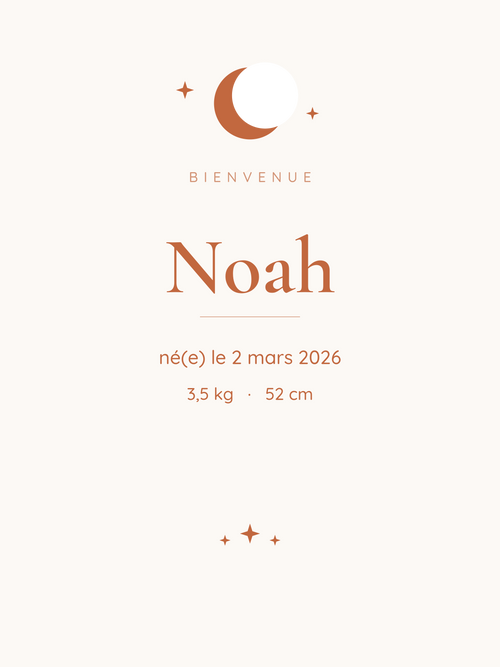 Affiche de naissance personnalisée - vue 2