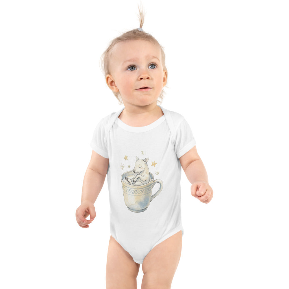 Body bébé renne Noël – Illustration scandinave cosy