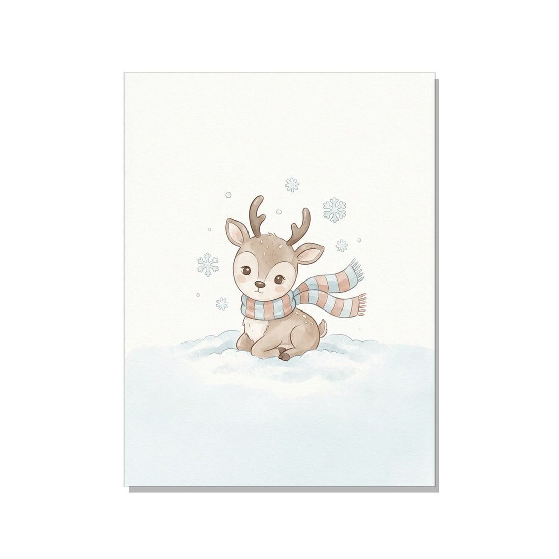 Affiche chambre bébé renne scandinave – Douceur hivernale - vue 1