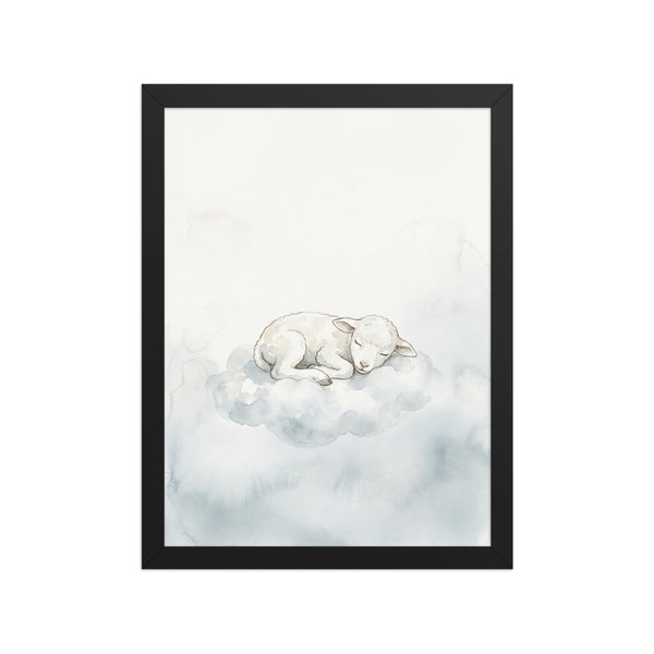 Affiche encadrée chambre bébé style scandinave – Agneau