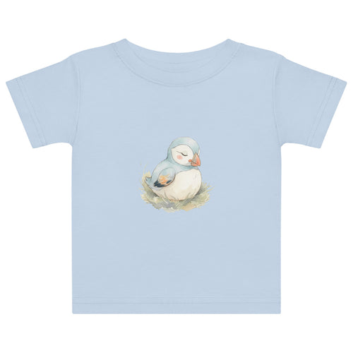T-shirt bébé macareux – Illustration aquarelle nordique