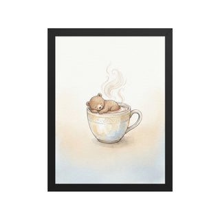 Poster encadré naissance bébé fille garçon – Ourson