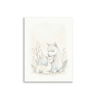 Cadeau naissance fille illustration douce – Affiche Alpaga