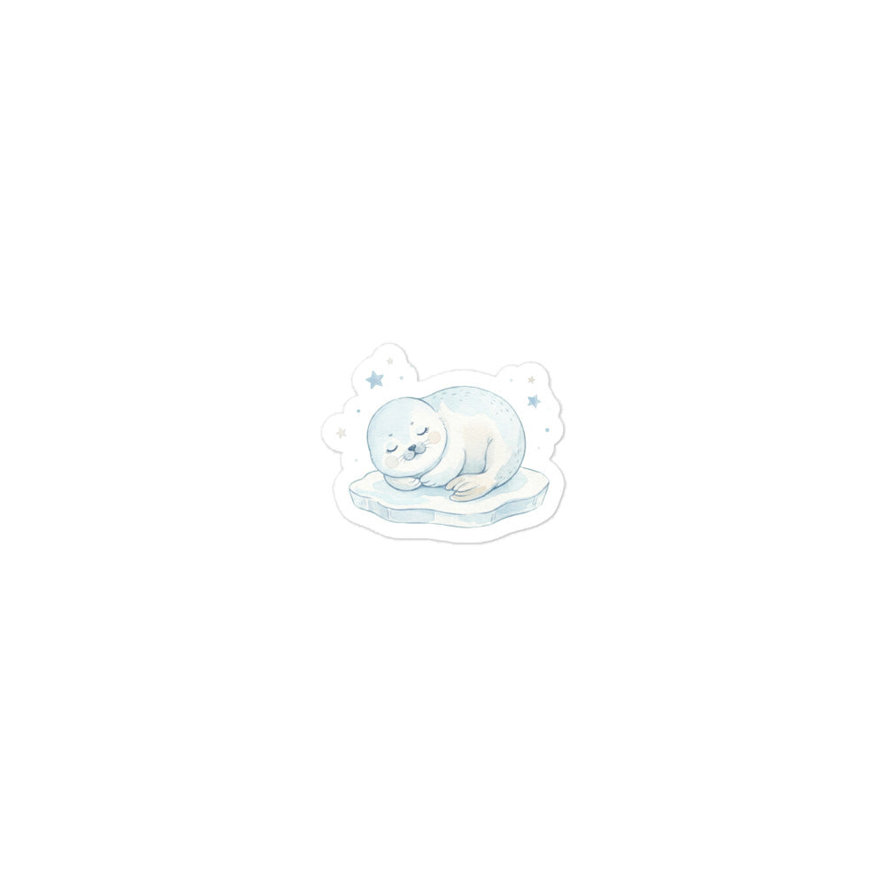 Sticker kiss-cut illustration aquarelle – Phoque arctique