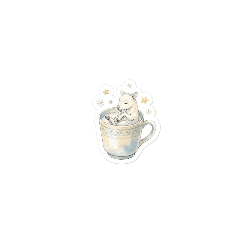 Sticker découpé bébé renne hiver – Chambre cosy