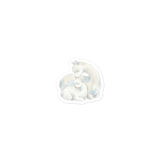 Cadeau naissance sticker alpaga – Vinyle mat 7,5 cm