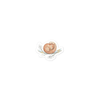 Sticker découpé écureuil bébé – Forêt nordique cosy
