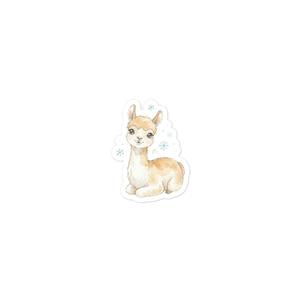 Sticker bébé vigogne découpé – Aquarelle douce